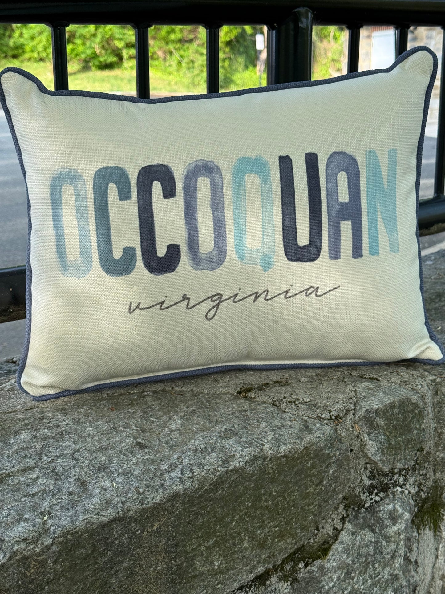 Occoquan Virginia Blue Tones Pillow