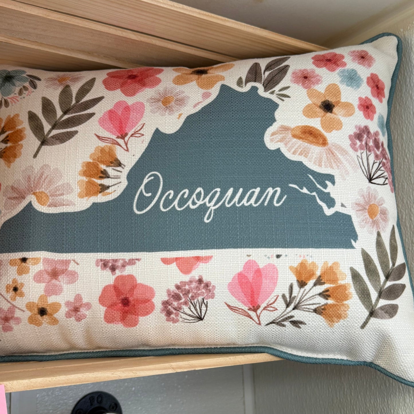 Occoquan Virginia Floral Pillow