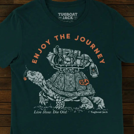 Enjoy the Journey | Turtle Emerald Tee