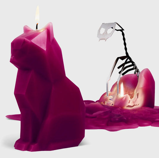 Pyropet Cat Skeleton Candle