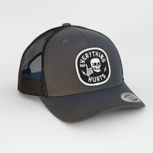 NEW!!! Everything Hurts Hat - Grey/Black