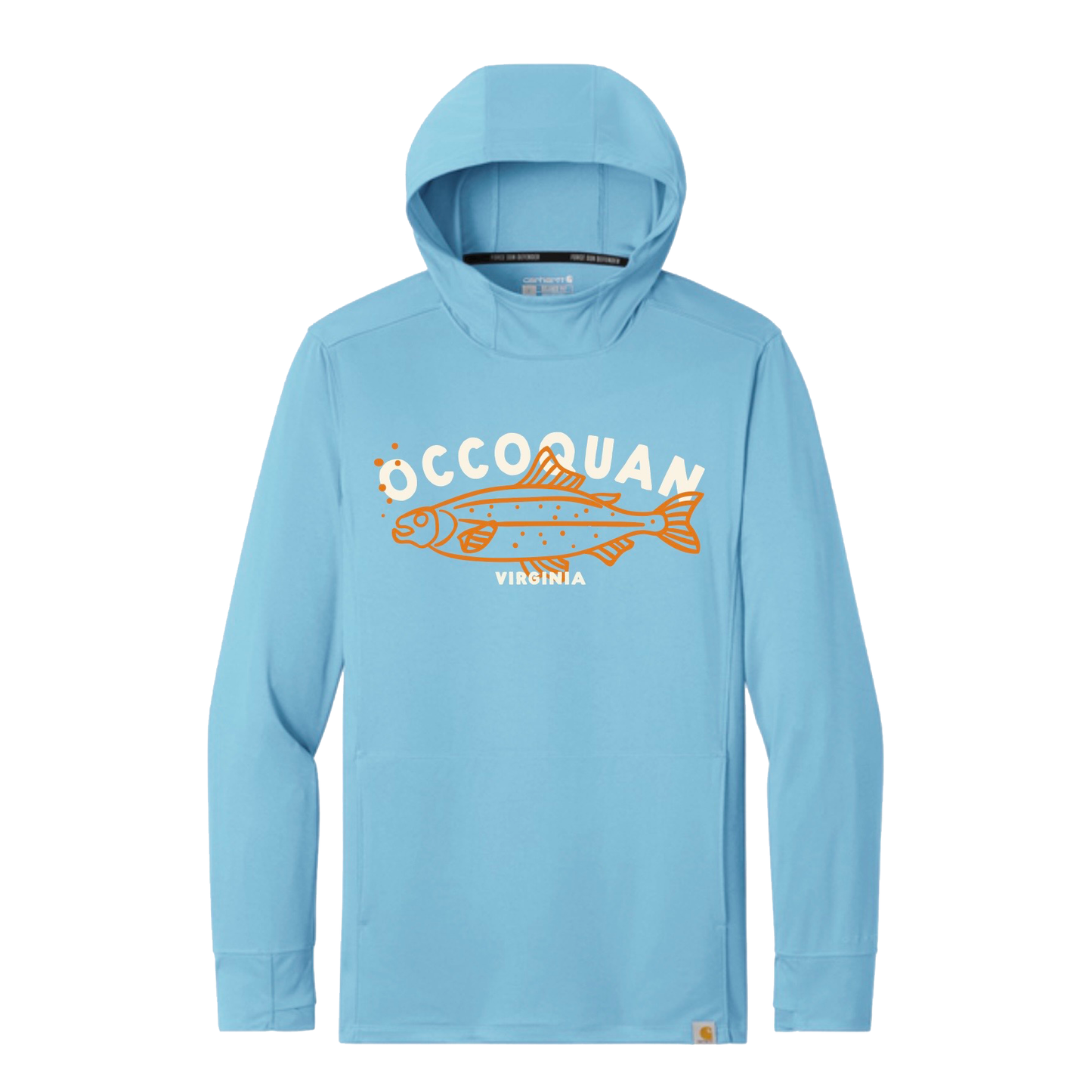 Carhartt Force® Sun Defender™ Long Sleeve Hoodie Fresh Water Blue