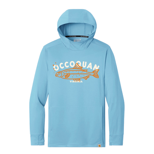 Carhartt Force® Sun Defender™ Long Sleeve Hoodie Fresh Water Blue
